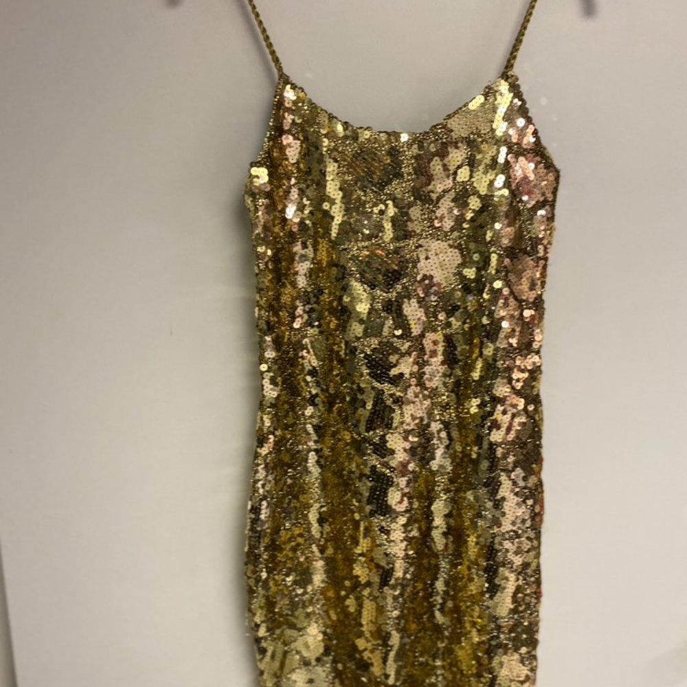Vintage Gold Sequin Karen Lucas for Niki Dress